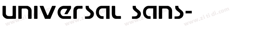 UNIVERSAL SANS字体转换